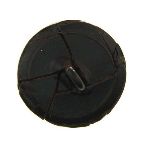 Knopf echt Leder LE-38 braun Glanz