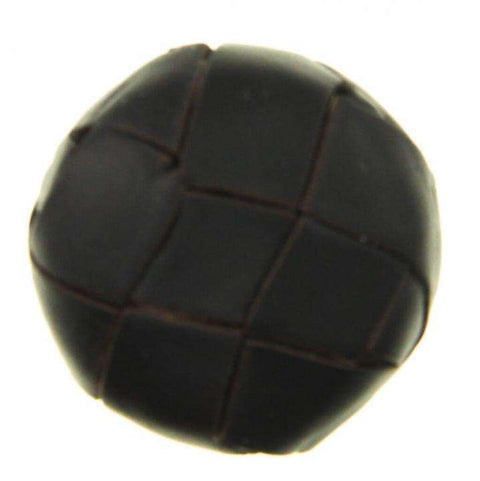 Knopf echt Leder LE-39 braun matt