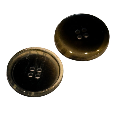 Hornimitat-Knopf Beige-Braun Transparent – Für Blazer & Sakko (HI-125)