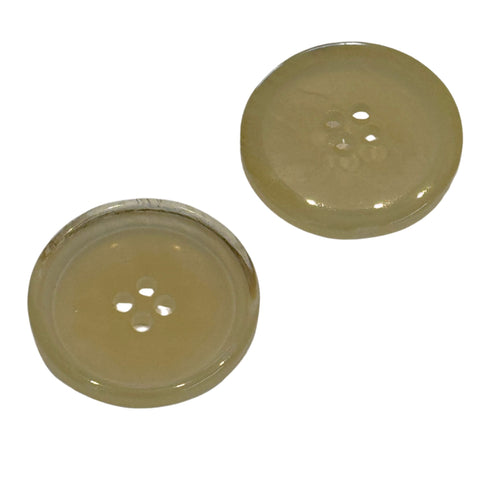 Hornimitat-Knopf Transparent Beige – Für Sakko & Blazer (HI-125)