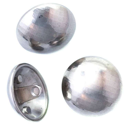 Uniformknöpfe Viertel Kugel mit Öse Silber glänzend MK-1174s