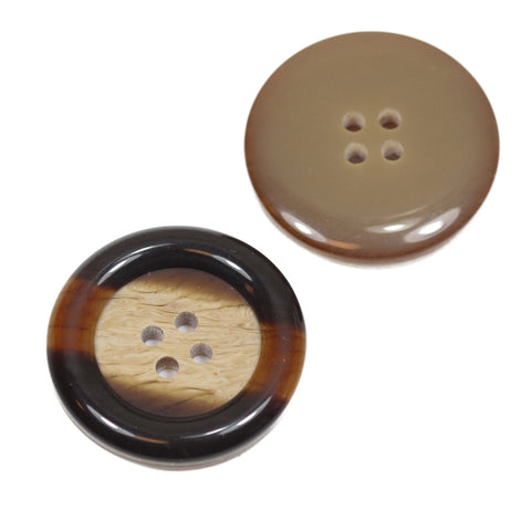 Mantel Hornimitat Knopf hi-67-braun-beige