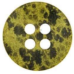 Mantel Knopf schwarz Glitzer KM-7 Gold