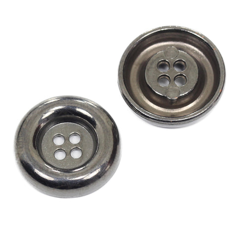 4-Loch Metall Knopf mit Rand mk-73-stahl