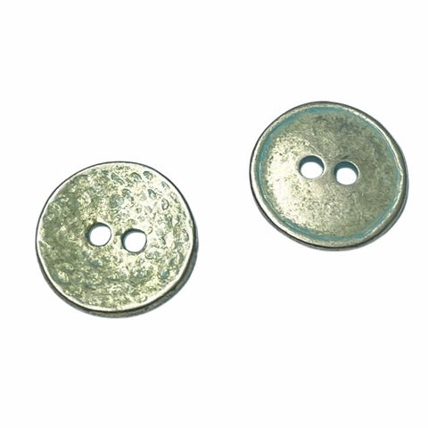 Metall Knopf in Hammerschlag Muster MK-7-silber