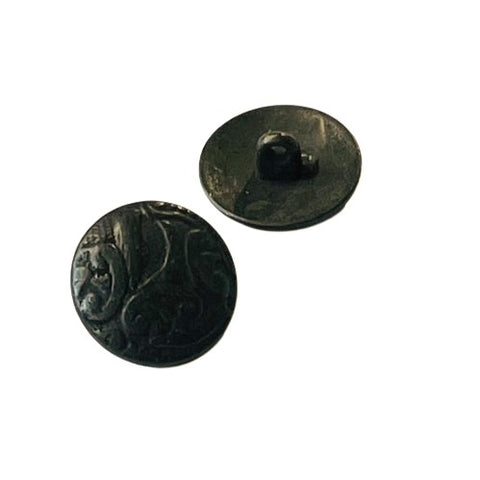 Metall Knopf mit Ornament MK-12-schwarz