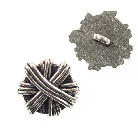 Metall Knopf Knäuel mk-112-altsilber