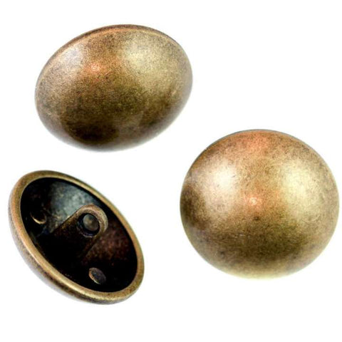 Uniformknopf Viertel Kugel Altgold MK-1174ag