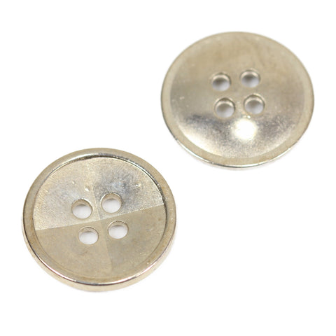 4-Loch Metall Knopf leicht geschüsselt mk-251-hell Gold