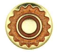 Metall Knopf Sonne MK-128g orange