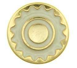 Metall Knopf Sonne MK-128g weiß