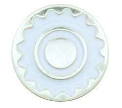 Metall Knopf Sonne MK-128s weiß