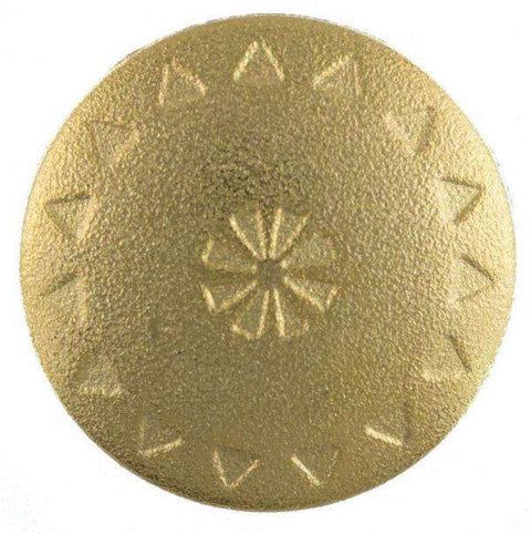 Metallknöpfe Gold matt gewölbt mit Blumen Muster MK-240g