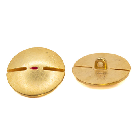 Ösen Knopf mit Schlitz MK-167-gold-roter punkt