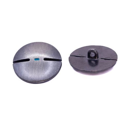 Ösenknopf mit Schlitz MK-167-Stahl-Blau