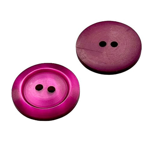 2-Loch Knöpfe aus Perlmuttimitat breiter Rand pli-40-beere