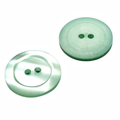 2-Loch Knöpfe aus Perlmuttimitat breiter Rand pli-40-mint