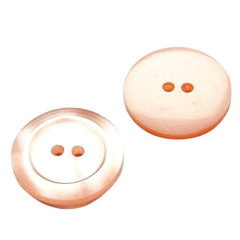 2-Loch Knöpfe aus Perlmuttimitat breiter Rand pli-40-rose