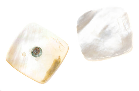 Perlmutt Knopf Öse Viereck PL-200