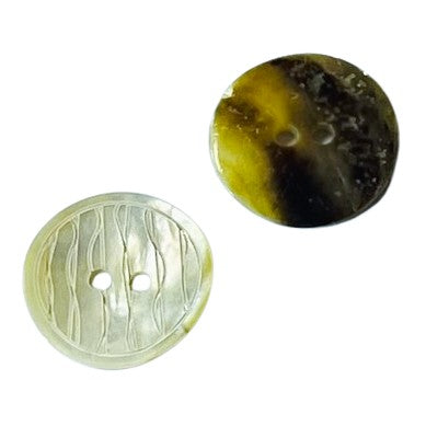 Perlmuttknopf mit Laser Wellen Muster PL-42
