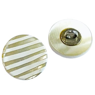 Perlmutt Knopf mit Zebra Muster pl-49-natur