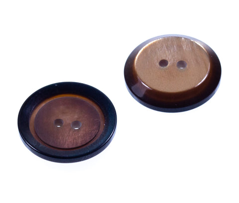 Perlmuttimitat Knopf pli-2-braun