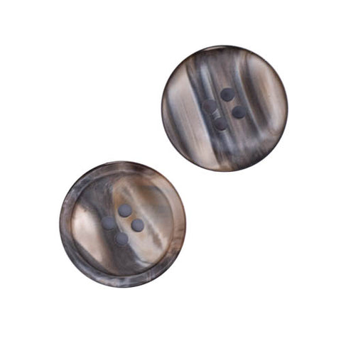 Perlmuttimitat Knopf pli-17-grau-braun