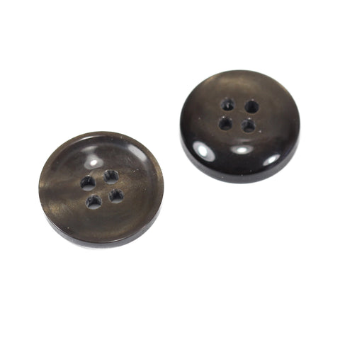 Perlmuttimitat Knopf braun pli-10