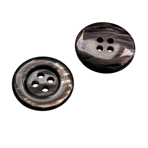 Perlmuttimitat Knopf dunkel braun KBR-9