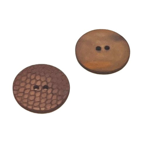 Perlmuttimitat Knopf Wabenmuster pli-20-braun