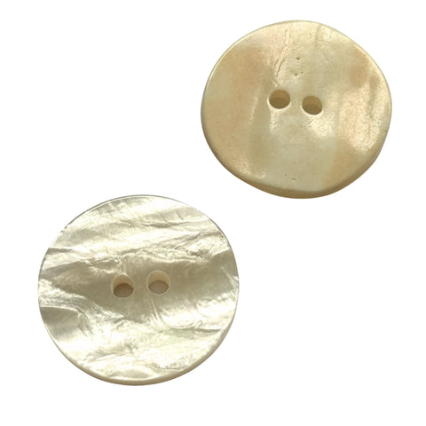 Perlmuttimitat Knopf 2-Loch KN-136 creme