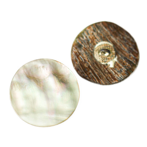 Perlmutt Knopf Goldfisch Abalone mit Öse