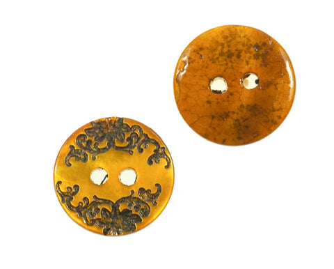 Perlmutt Knopf Ranken pl-7-orange