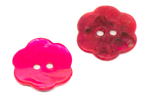 Perlmutt Knopf Blume PL-15 pink