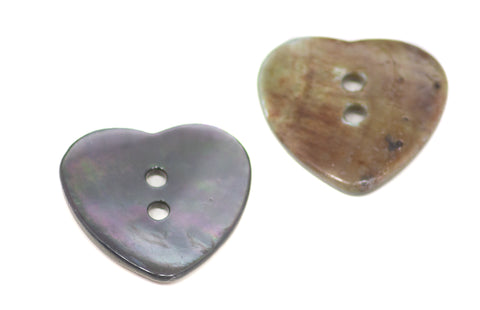 2-Loch Perlmuttknöpfe echt Agoya Perlmutt Grau PL-12