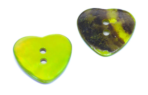 2-Loch Perlmuttknöpfe echt Agoya Perlmutt Hell Grün PL-12