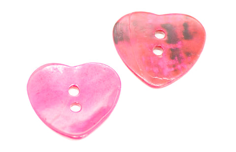 Perlmutt Knopf Herz PL-12 rosa