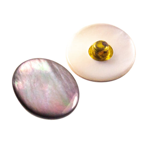 Perlmutt Knopf mit Metallöse pl-8