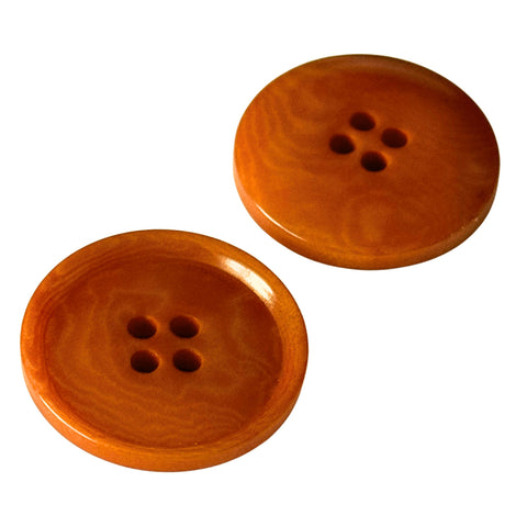 Steinnuss Knopf mit Rand 4-Loch STN-8-Rost-Braun