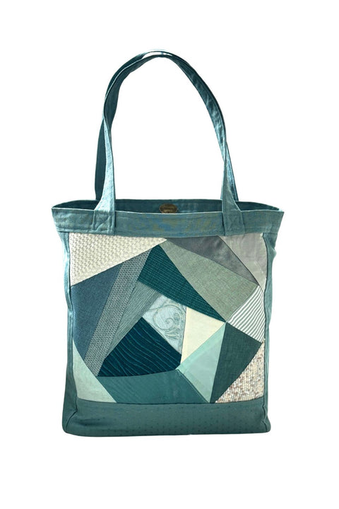 Patchwork Tasche Mira – Handgemachtes Unikat in Türkis