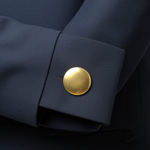 Uniformknopf mit Öse Flach Form Gold glänzend MK-114g