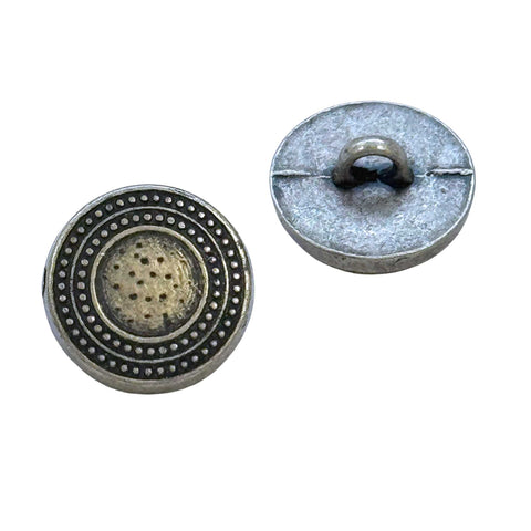 Trachtenknopf Altsilber mit Zierrand TK-48-as