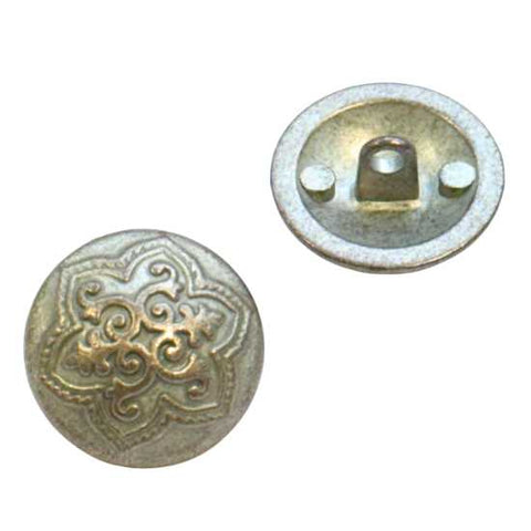Trachten Knopf Kupfer-Zinn mit Blumenmotive TK-28-kz