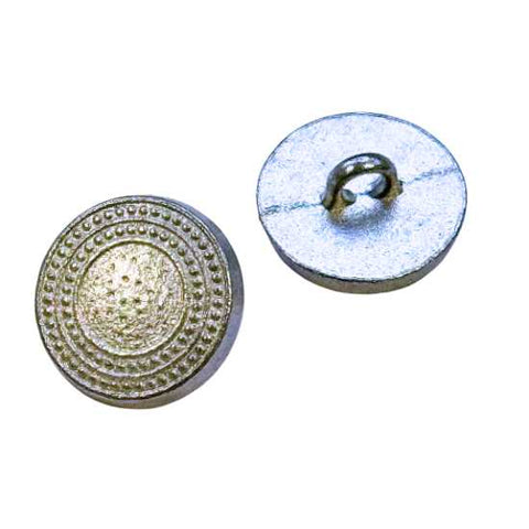 Trachtenknopf Nickel Matt mit Zierrand TK-48-S