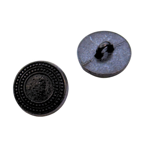 Trachtenknopf Schwarz mit Zierrand TK-48-Schw