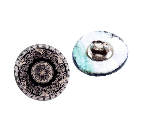 Trachten Knopf Perlmuttimitat Ranken Muster tk-49