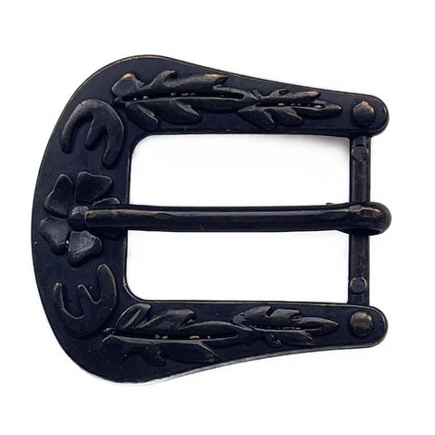 Trachtenschnalle mit Ornamentrand ts-2-schwarz