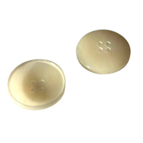 Blazerknopf Hornimitat creme 4-Loch – Knopf für Blazer und Jacken