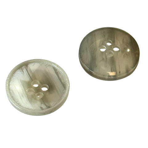 Blazerknopf Hornimitat grau 4-Loch – Knopf für Blazer und Jacken