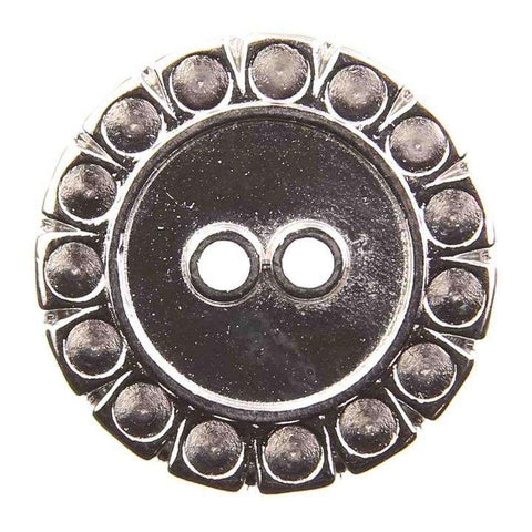 Blumen-Knopf MK-14s – silberfarbener, Metall, 20–23 mm